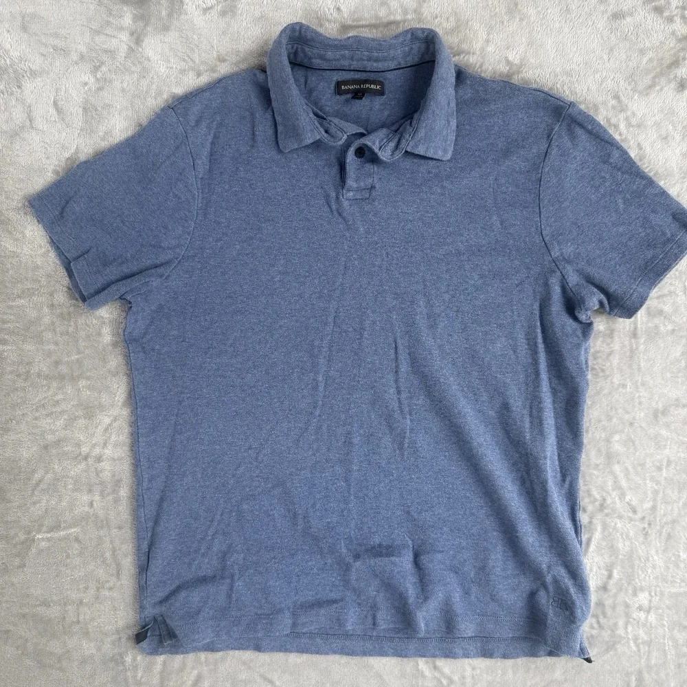 Banana Republic Men's Polo‎ Shirt, Blue, Medium